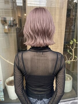 ニコリヘアワークス(nicori hair works) ハイトーン×外ハネ×シュガーピンク1
