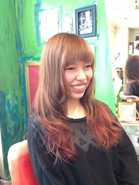 ピエスデシュブー(piece des cheveux) グラデーションロング(ピンクバイオレット)