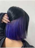 ネイビー×インナーパープル