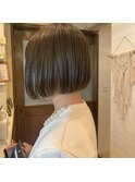 *オリーブカラー×ミニボブ 辻幸奈 表参道