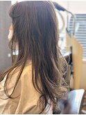 シフォンのようなやわらか質感ロング