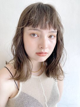 アイティー バイ アルバム 中野店(IT by ALBUM) ロブスタイル_ショコラベージュボブルフベビーバング_58505