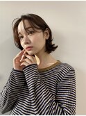 韓国風お洒落ボブヘア×透明ブランジュカラー×似合わせ顔まわり