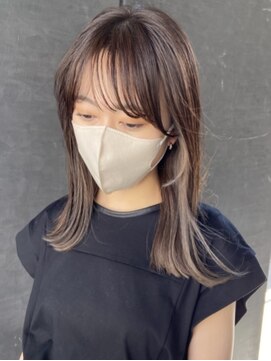 アンガーデン(Une GARDEN) グレージュ/オリーブベージュ/インナーカラー/デザインカラー