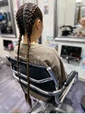 【派手髪】コーンロウ×ティンセル 【ヘアアレンジ】
