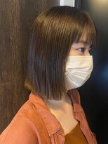 ヘアリゾート粋 トゥジュ 池袋東口店(tujuh)&nbsp;切りっぱなしボブ/オリーブブラウン