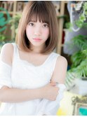 ワンレン3Dカラーシルキーベージュ小顔ロブc5志木20代30代40代