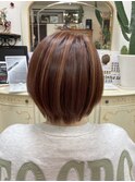 20代30代40代ショコラ暖色系アンブレラカラー大人ボブ透明感小顔
