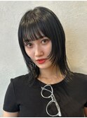 顔周りレイヤーカットくびれヘアミルクティーベージュカラー