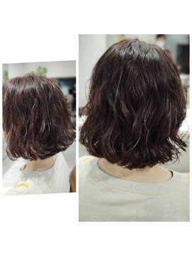 美容室こと ボブでパーマ