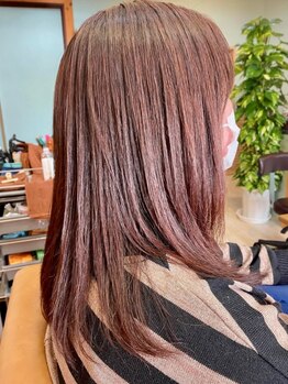 フックアップの写真/あの頃に戻ったような艶髪に！思わずずっと触れたくなるようなナチュラルで柔らかなサラ艶ストレート♪