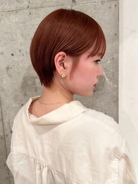 ガーデンヨコハマ(GARDEN YOKOHAMA) くびれショート/暗めカラー/ラウンドバング/オレンジブラウン