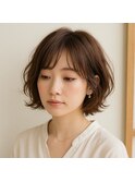 ふんわりガーリーショートボブパーマ 20代 30代 40代 50代