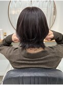 立川レイヤーボブ/パープルブラウン/髪質改善/オージュア