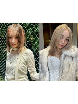 【ダブルカラー\10800】希望を外さないブリーチ/ダブルカラー/エクステ/インナーカラー［渋谷駅］