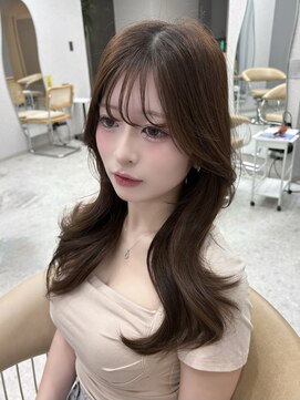 天神美容室 くびれ巻き×韓国ヘア