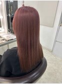 アンブレラカラーピンクベージュイメチェン前髪クールショート