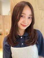 ラフ フロム ガーデン(Laf from GARDEN)&nbsp;くびれミディアム/レイヤー/顔周り/小顔/ベージュ/20代30代