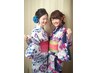 【レンタル浴衣はご相談ください】浴衣着付+ヘアセット11000→￥7990