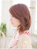 外はねゆるカールミディアムヘアー
