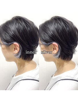 ヘアーメイク トレコローリ(hair make trecolori) 【trecolori 津田沼】インナーシルバー／ブリーチ2回