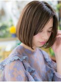 ★ポイントカラーxかきあげ前髪前下がりボブ20代30代40代★7
