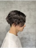 センターパートスパイラルパーマ