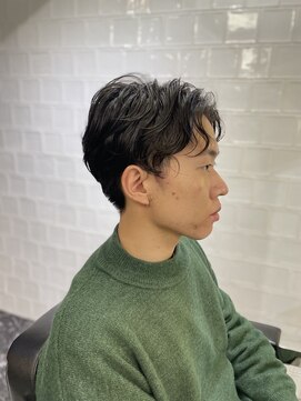 メリケンバーバーショップ フクオカ(MERICAN BARBERSHOP FUK) かきあげナチュラルフェード