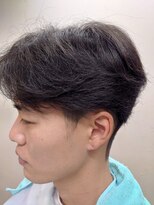 スマイル(Smile) センターパート マッシュツーブロックフェード 就活 七三 黒髪
