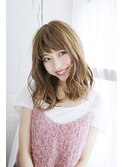◎大人かわいいこなれ♪ふんわりミディアムパーマ　小顔カット