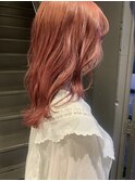 大人可愛いロングピンクラベンダーベージュベビーピンク