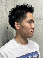 フイ 自由が丘(men's salon Hui)&nbsp;メンズ/アップバング/ツーブロックマッシュ/束感ショート波巻き