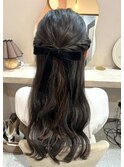 ナチュラルハーフアップ