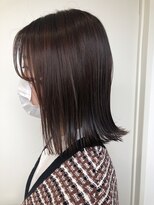 ケイズプラスカラン(HAIR AND MAKEUP K's PLUS calin)&nbsp;【倉敷　沖/calin】ぱつんボブ　オレンジブラウン