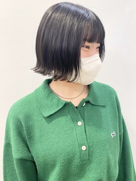 モリオフロムロンドン 松戸店(Morio from London) 【松戸　石山】黒髪外ハネミニボブ前髪あり10代20代30代