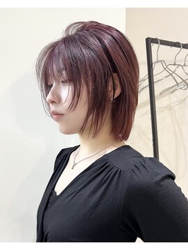 ラキングキョウト(LA KING KYOTO) ワインレッド　レイヤーカット