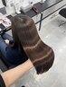 ★【最高級ツヤ感】カット+アルカリ縮毛矯正　￥23000