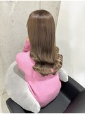 ブリーチなしWケアカラー×ミルクティーベージュ