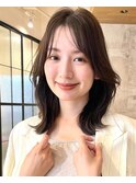 ミディアムレイヤー/小顔カット/トリートメント【大本】