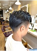 ツイストスパイラルパーマツーブロックマッシュメッシュフェード