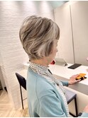 白髪活かし　ローライト2種類　マダムショート