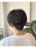 襟足スッキリ楽ちんショート/レイヤーカット/黒髪ショート