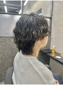 マッシュウルフ波巻パーマ♪