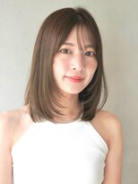 リヤン 表参道(lyann)&nbsp;薄めバング艶感前髪シースルーバング暗めカラー小顔カット