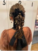 ヘアセットお呼ばれセットフェイスフレーミングカラー