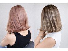 ムラなく発色する【ハイトーンカラー】【白髪ぼかしハイライト/バレイヤージュ】