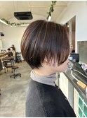 デザインカラー/レイヤーカット/ウェットヘア/オリーブベージュ