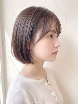 カバーヘア ブリス 北浦和(COVER HAIR bliss) 秋ブリーチなし小顔見え丸みショートボブ/耳掛けショートp北浦和