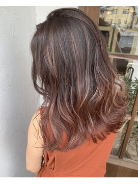 ムエール(mouair) ピンクグラデーション/暖色系カラー/ニュアンスカラー