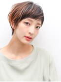 フェザーバング大人かわいい小顔ショート#テラコッタ1204